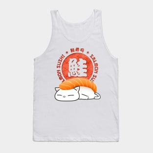 Chubby Cat Salmon Sushi Tank Top